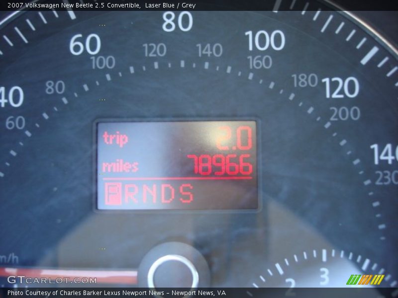 Laser Blue / Grey 2007 Volkswagen New Beetle 2.5 Convertible