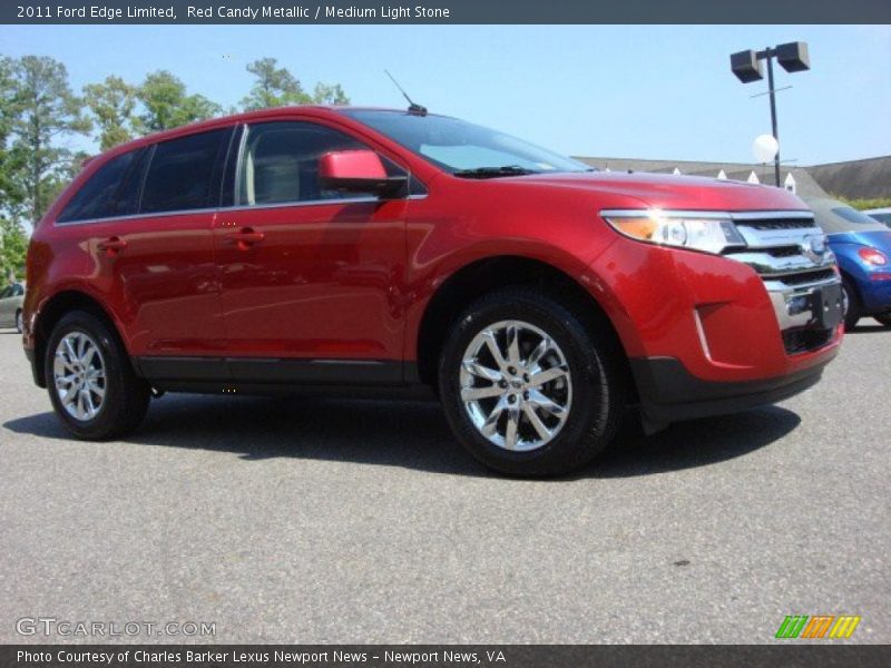 Red Candy Metallic / Medium Light Stone 2011 Ford Edge Limited