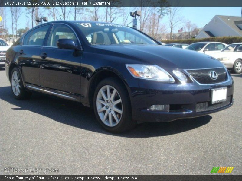 Black Sapphire Pearl / Cashmere 2007 Lexus GS 350 AWD