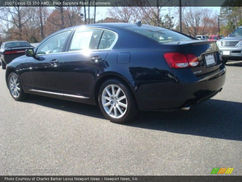 Black Sapphire Pearl / Cashmere 2007 Lexus GS 350 AWD