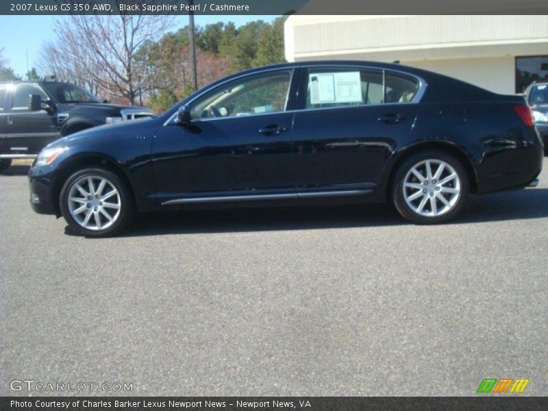 Black Sapphire Pearl / Cashmere 2007 Lexus GS 350 AWD