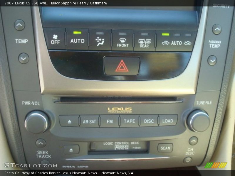 Black Sapphire Pearl / Cashmere 2007 Lexus GS 350 AWD