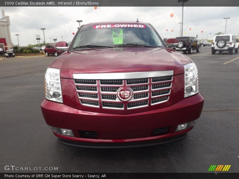 Infrared / Ebony/Ebony 2009 Cadillac Escalade AWD