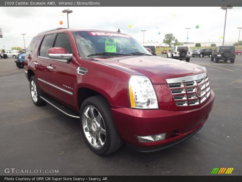 Infrared / Ebony/Ebony 2009 Cadillac Escalade AWD