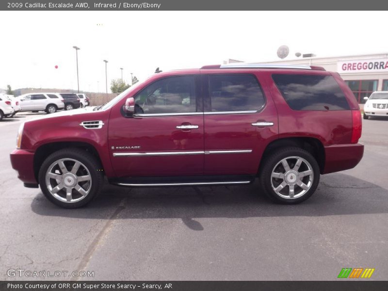 Infrared / Ebony/Ebony 2009 Cadillac Escalade AWD