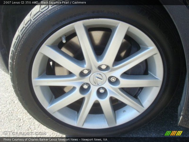 Black Sapphire Pearl / Cashmere 2007 Lexus GS 350 AWD