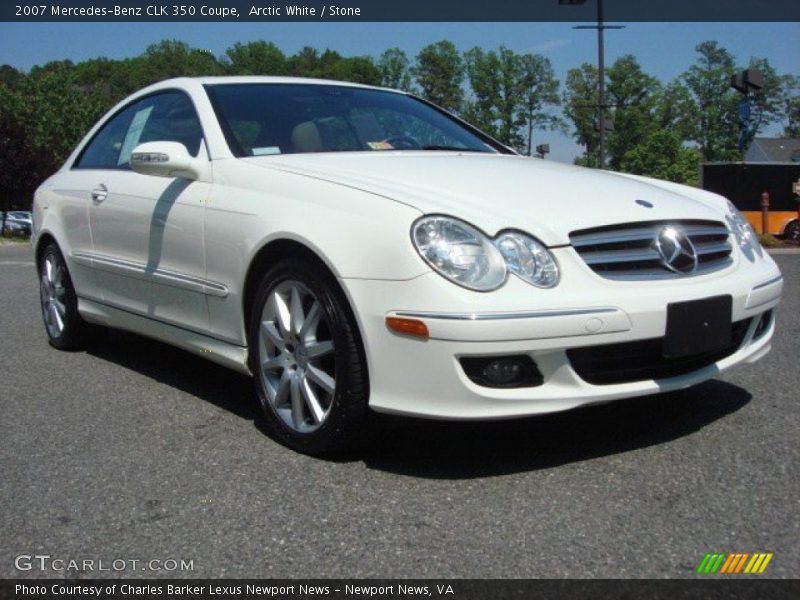 Arctic White / Stone 2007 Mercedes-Benz CLK 350 Coupe