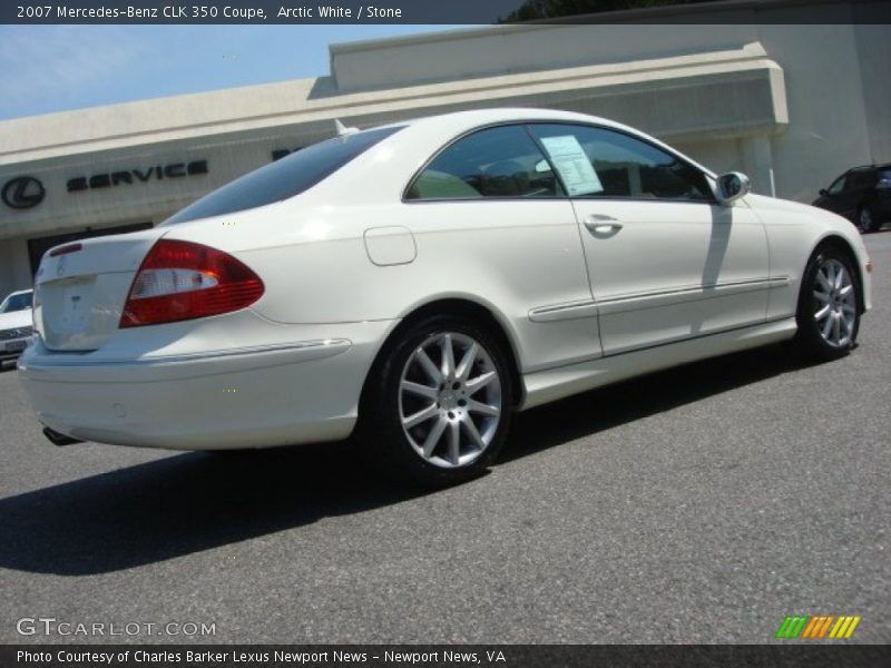Arctic White / Stone 2007 Mercedes-Benz CLK 350 Coupe