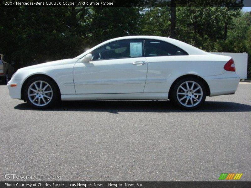 Arctic White / Stone 2007 Mercedes-Benz CLK 350 Coupe
