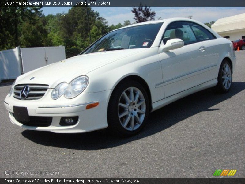 Arctic White / Stone 2007 Mercedes-Benz CLK 350 Coupe