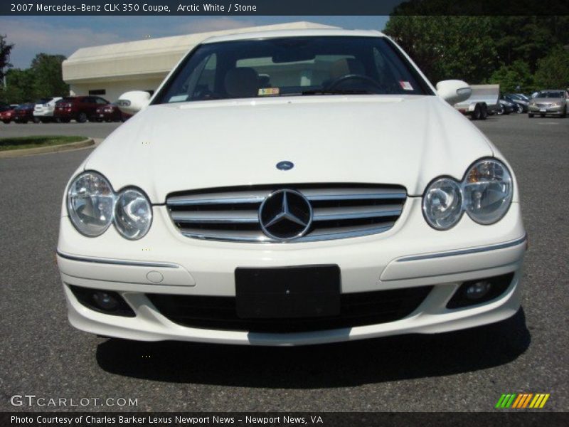 Arctic White / Stone 2007 Mercedes-Benz CLK 350 Coupe