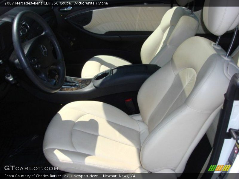 Arctic White / Stone 2007 Mercedes-Benz CLK 350 Coupe