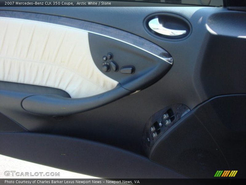 Arctic White / Stone 2007 Mercedes-Benz CLK 350 Coupe