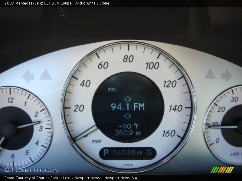 Arctic White / Stone 2007 Mercedes-Benz CLK 350 Coupe