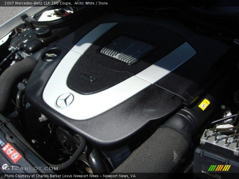Arctic White / Stone 2007 Mercedes-Benz CLK 350 Coupe