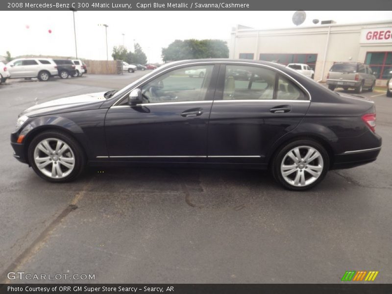 Capri Blue Metallic / Savanna/Cashmere 2008 Mercedes-Benz C 300 4Matic Luxury