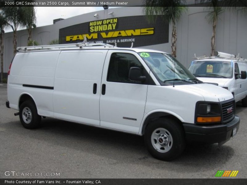 Summit White / Medium Pewter 2006 GMC Savana Van 2500 Cargo