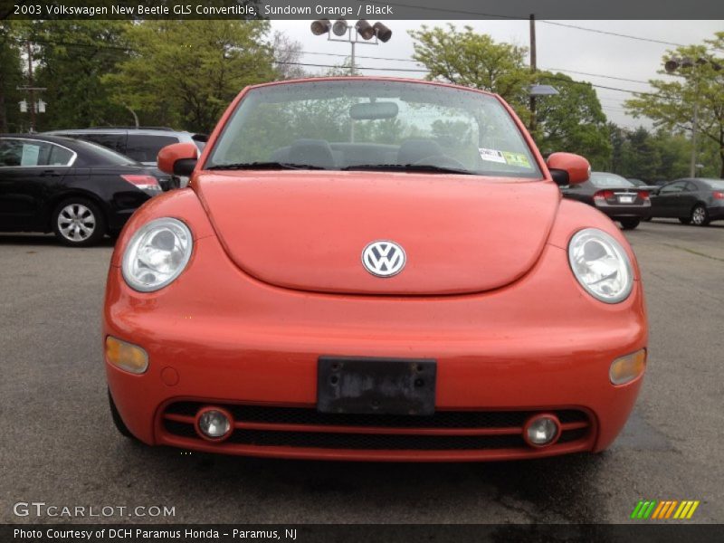 Sundown Orange / Black 2003 Volkswagen New Beetle GLS Convertible