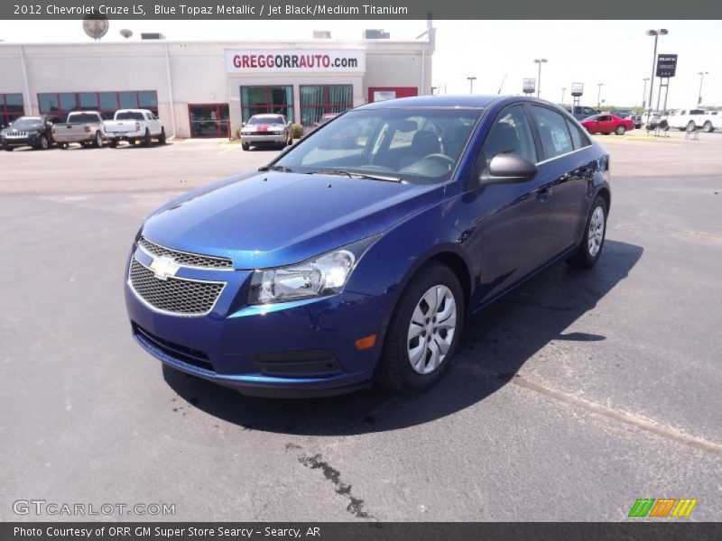 Blue Topaz Metallic / Jet Black/Medium Titanium 2012 Chevrolet Cruze LS