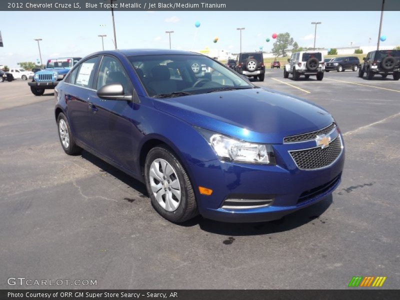 Blue Topaz Metallic / Jet Black/Medium Titanium 2012 Chevrolet Cruze LS