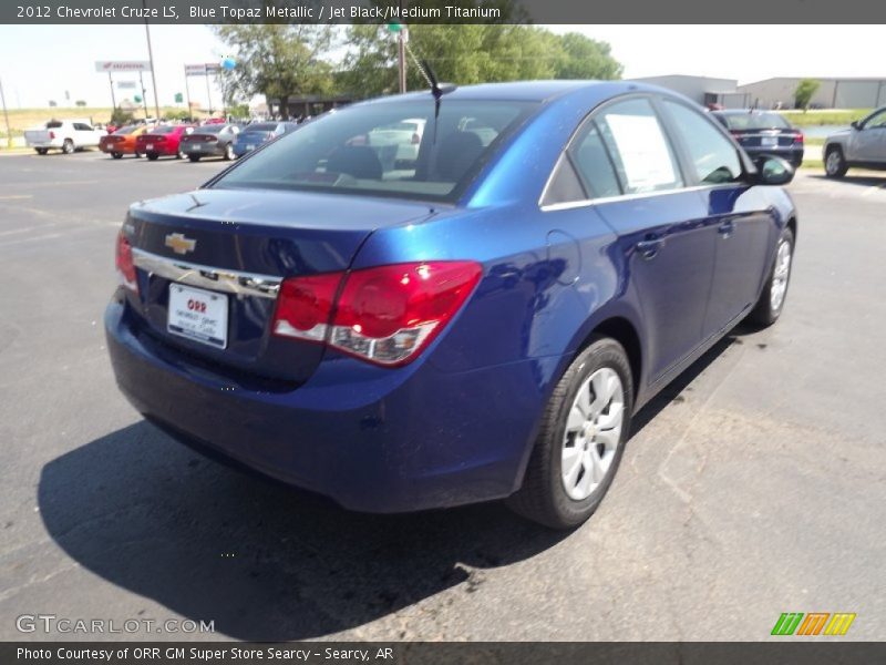 Blue Topaz Metallic / Jet Black/Medium Titanium 2012 Chevrolet Cruze LS