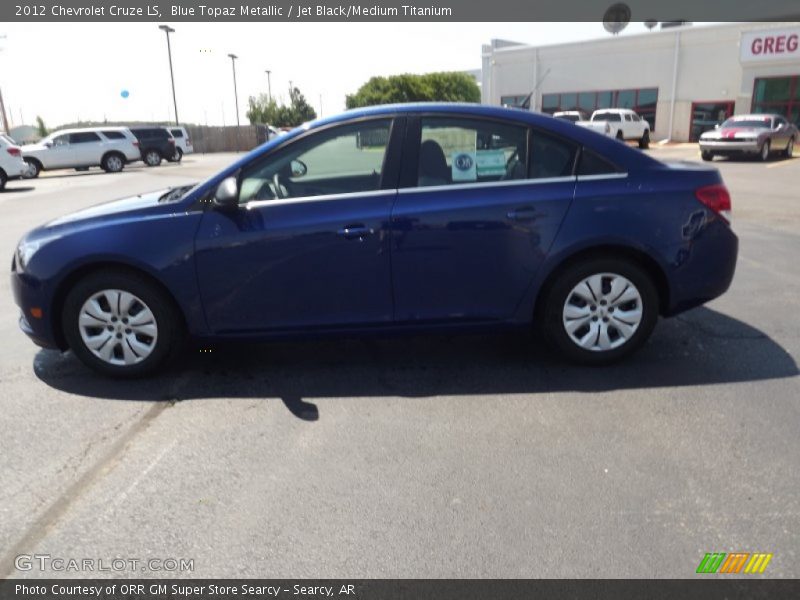 Blue Topaz Metallic / Jet Black/Medium Titanium 2012 Chevrolet Cruze LS
