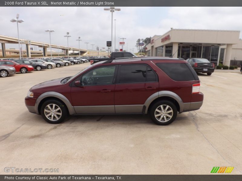 Merlot Metallic / Medium Light Stone 2008 Ford Taurus X SEL