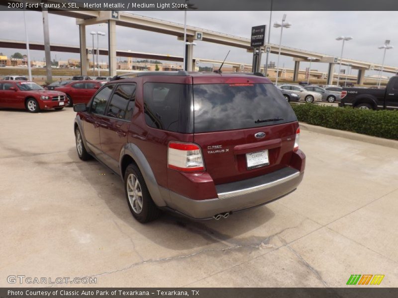 Merlot Metallic / Medium Light Stone 2008 Ford Taurus X SEL