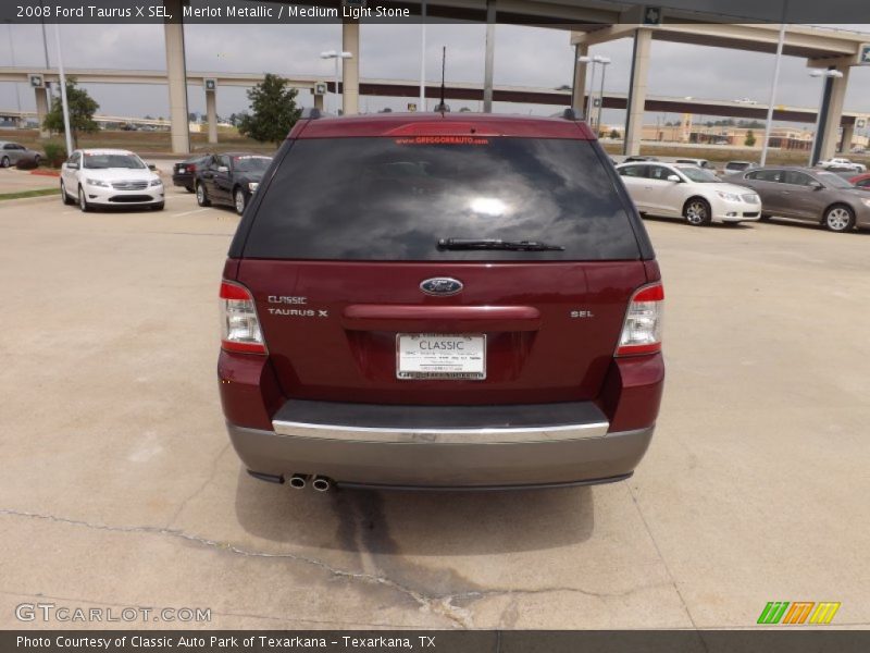 Merlot Metallic / Medium Light Stone 2008 Ford Taurus X SEL