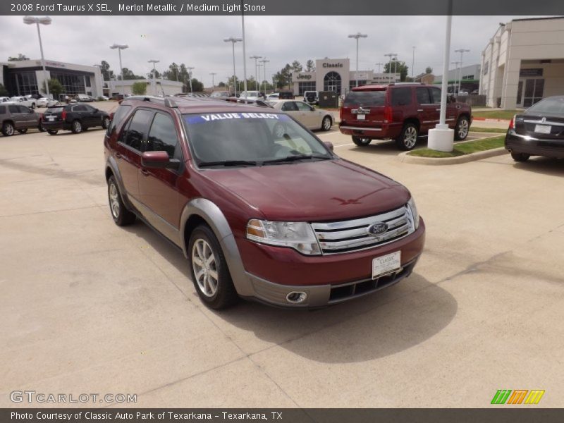 Merlot Metallic / Medium Light Stone 2008 Ford Taurus X SEL