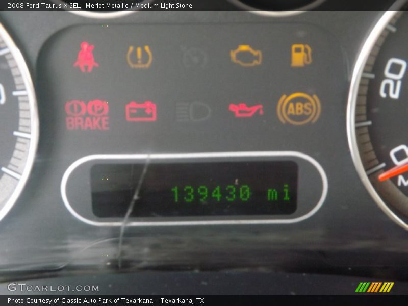 Merlot Metallic / Medium Light Stone 2008 Ford Taurus X SEL