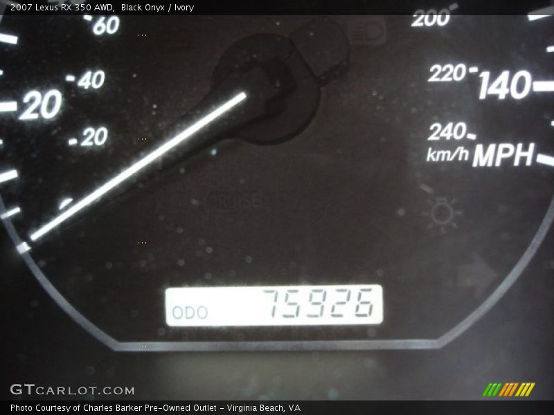 Black Onyx / Ivory 2007 Lexus RX 350 AWD