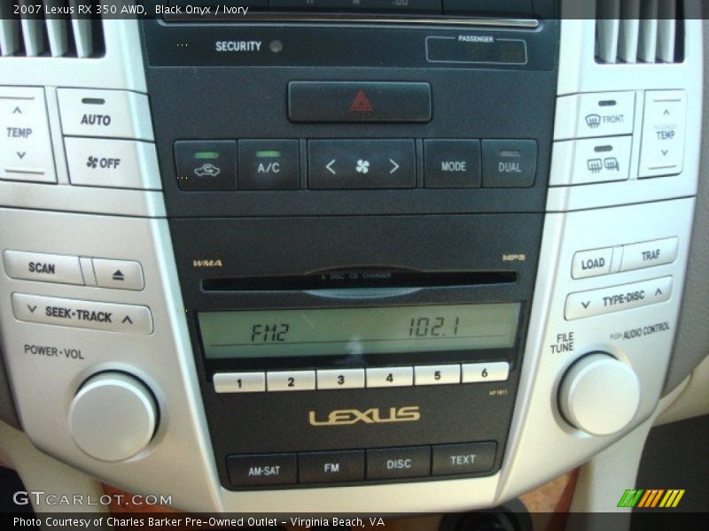 Black Onyx / Ivory 2007 Lexus RX 350 AWD