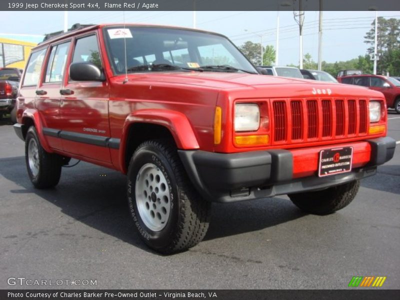 Flame Red / Agate 1999 Jeep Cherokee Sport 4x4