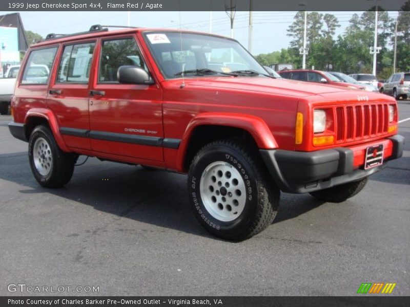 Flame Red / Agate 1999 Jeep Cherokee Sport 4x4