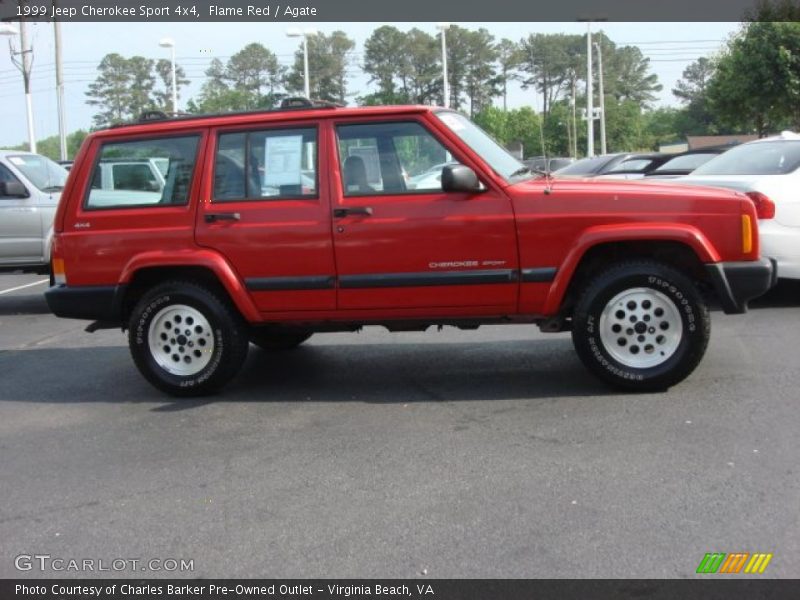 Flame Red / Agate 1999 Jeep Cherokee Sport 4x4