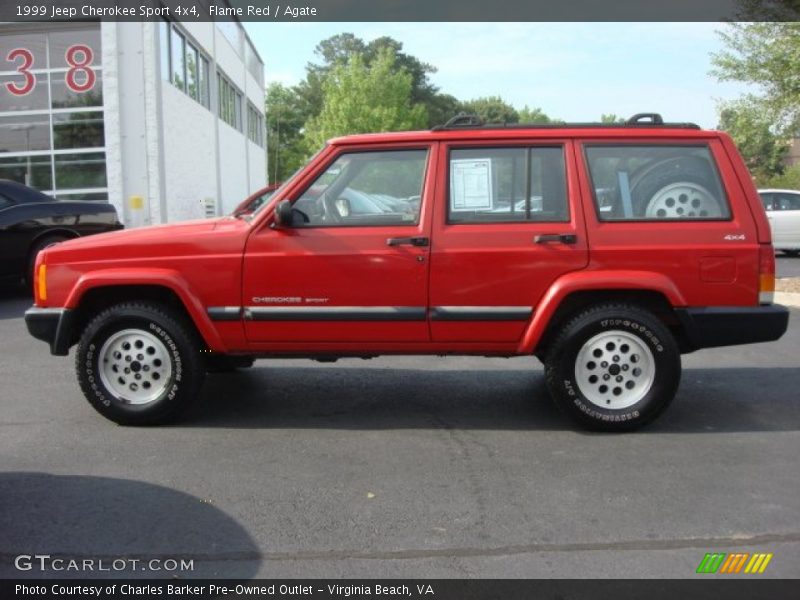 Flame Red / Agate 1999 Jeep Cherokee Sport 4x4