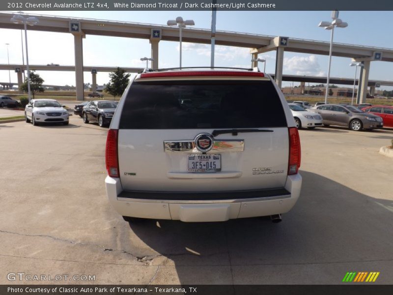 White Diamond Tricoat / Dark Cashmere/Light Cashmere 2012 Chevrolet Avalanche LTZ 4x4