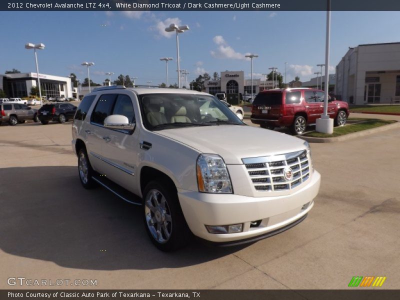 White Diamond Tricoat / Dark Cashmere/Light Cashmere 2012 Chevrolet Avalanche LTZ 4x4