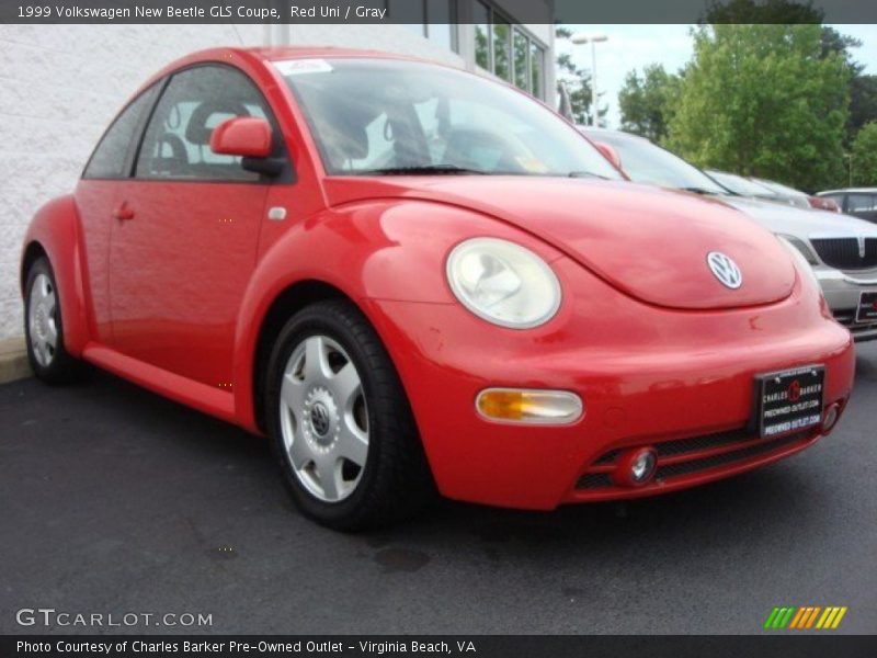 Red Uni / Gray 1999 Volkswagen New Beetle GLS Coupe