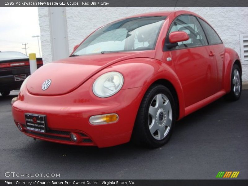 Red Uni / Gray 1999 Volkswagen New Beetle GLS Coupe