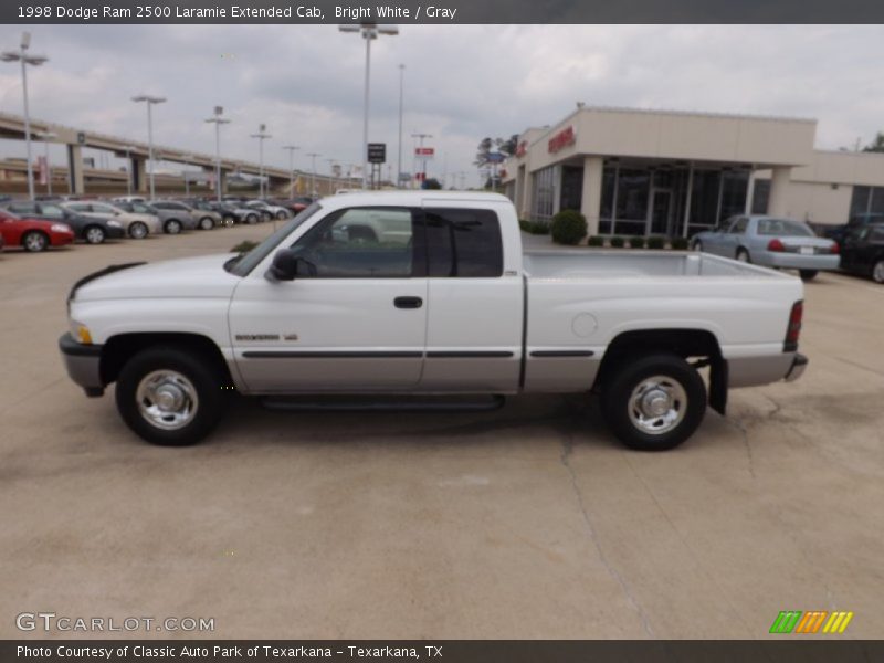 Bright White / Gray 1998 Dodge Ram 2500 Laramie Extended Cab