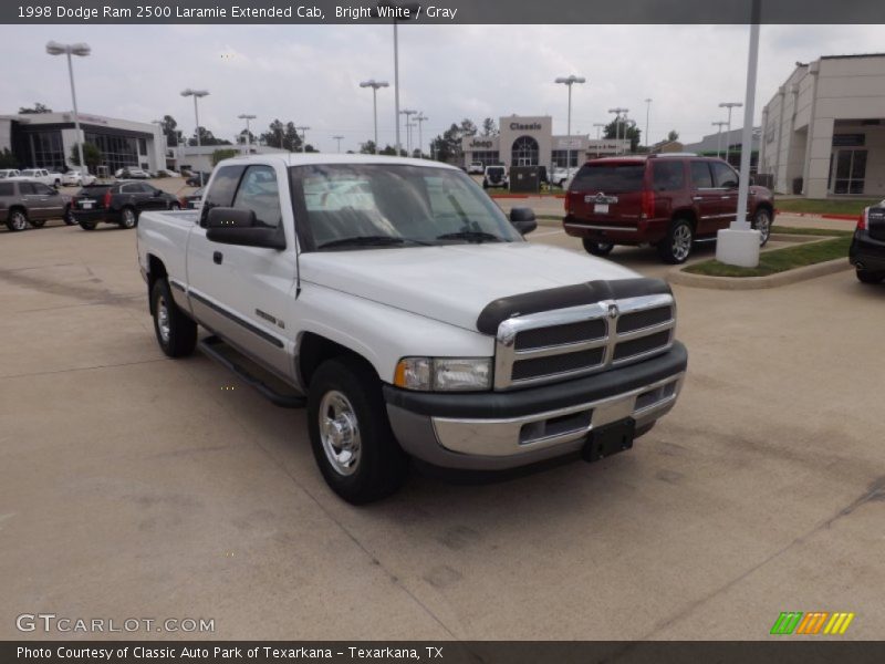 Bright White / Gray 1998 Dodge Ram 2500 Laramie Extended Cab