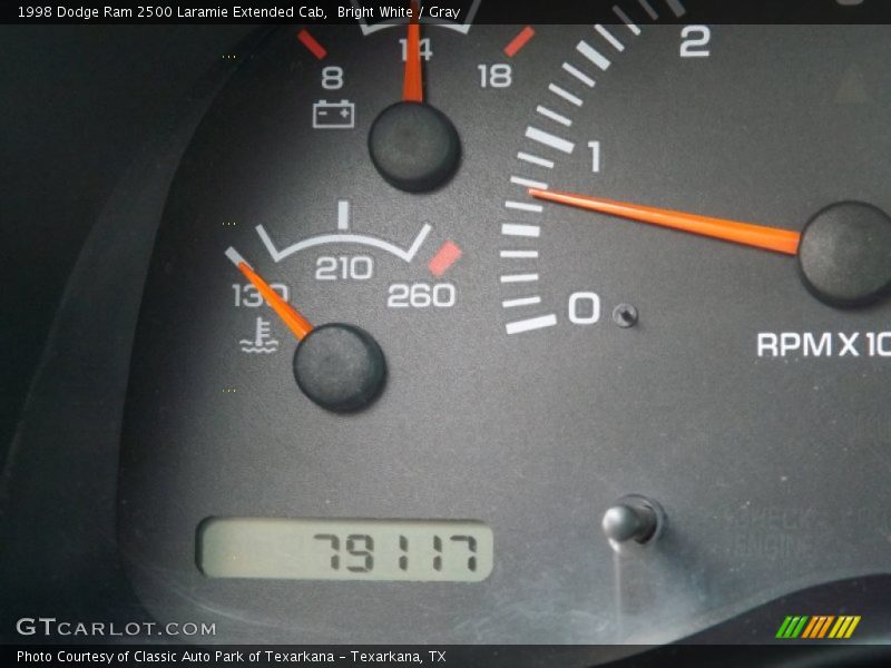 Bright White / Gray 1998 Dodge Ram 2500 Laramie Extended Cab