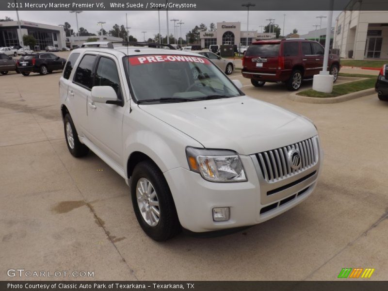 White Suede / Stone/Greystone 2011 Mercury Mariner Premier V6