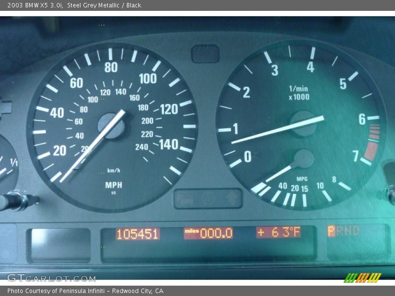 Steel Grey Metallic / Black 2003 BMW X5 3.0i