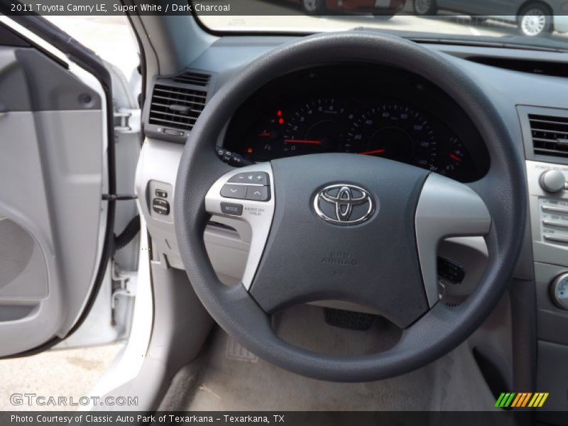 Super White / Dark Charcoal 2011 Toyota Camry LE