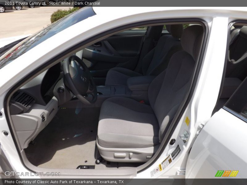 Super White / Dark Charcoal 2011 Toyota Camry LE
