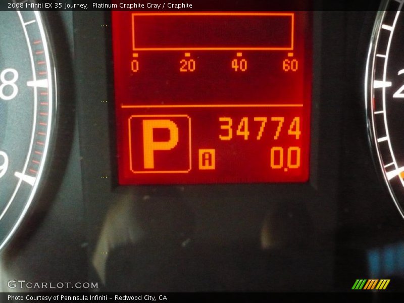 Platinum Graphite Gray / Graphite 2008 Infiniti EX 35 Journey