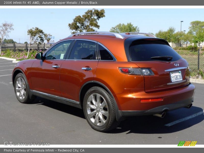 Autumn Copper Metallic / Brick/Black 2006 Infiniti FX 45 AWD